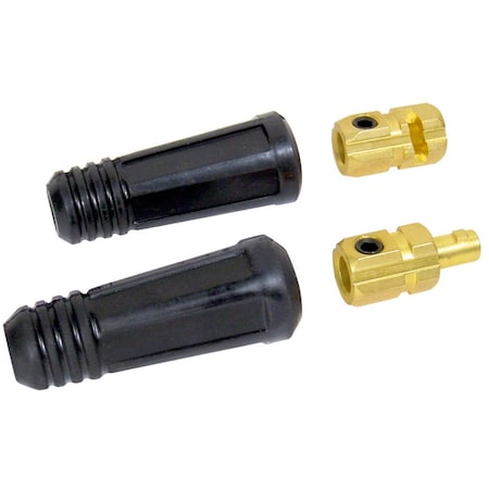 Dinse Style Cable Connector Set, #2/0 To #4/0 Cable